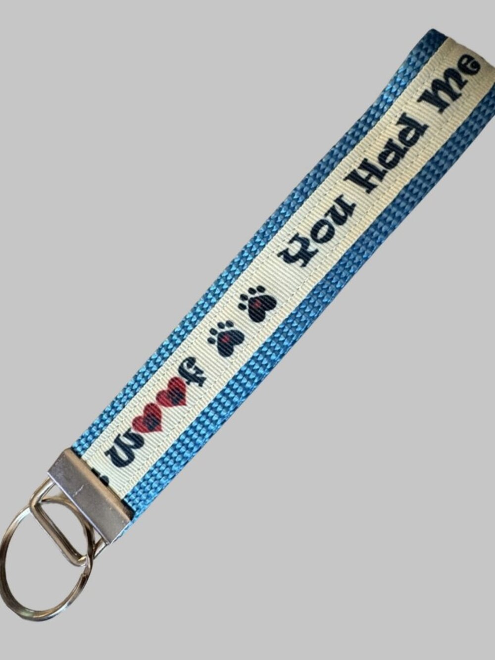 Key Chain For Dog Lovers Webbing Wristlet Handmade Original Design NWOT